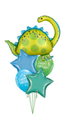Stegosaurus Dino and Chrome Star Balloon Bouquet