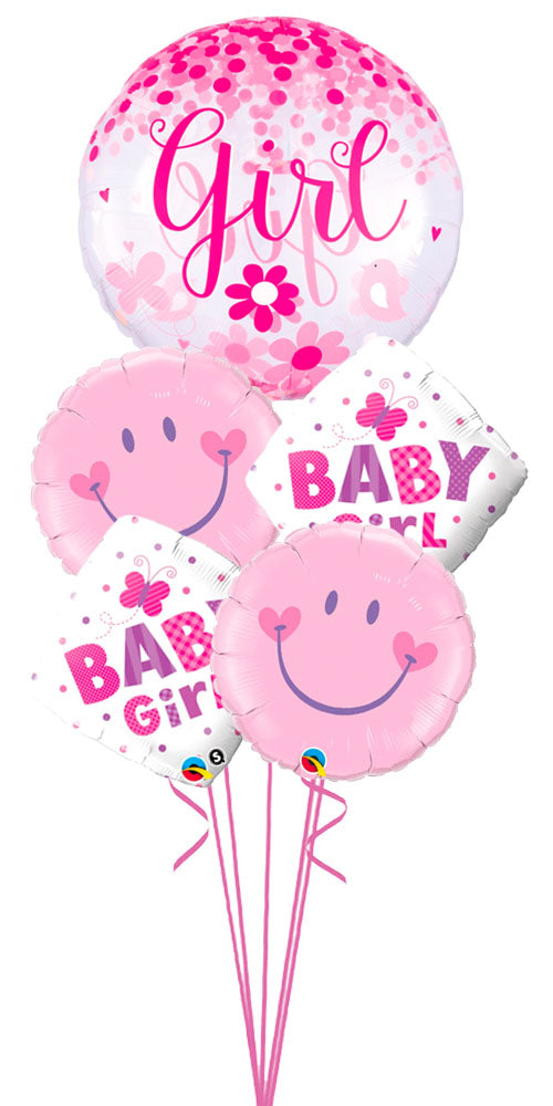 Jumbo Baby Girl Confetti Pink Smile Bouquet