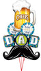 D-A-D Cheer's Happy Father's Day Mustache Balloon Bouquet