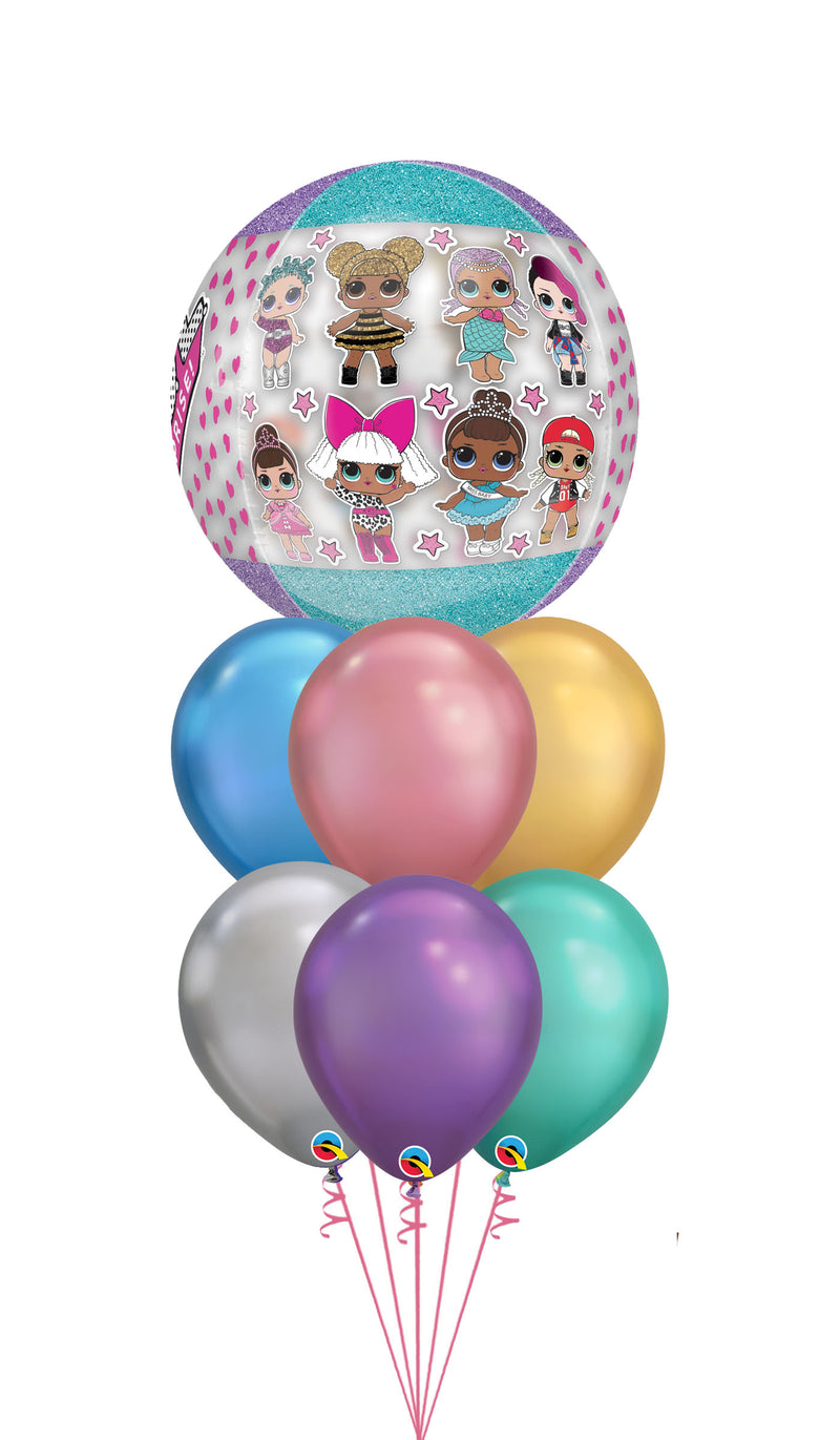 L. O. L.  Surprise Orbz Chrome Balloon Bouquet with Hi-Float and