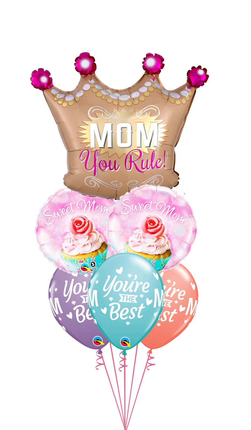Mom You Rule Sweet Best Mom Balloon Bouquet