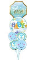 Blue Baby Boy Bubble Balloon Bouquet