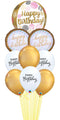 Pastel Confetti Gold Balloons