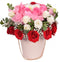 Pink White and Red Roses in Box