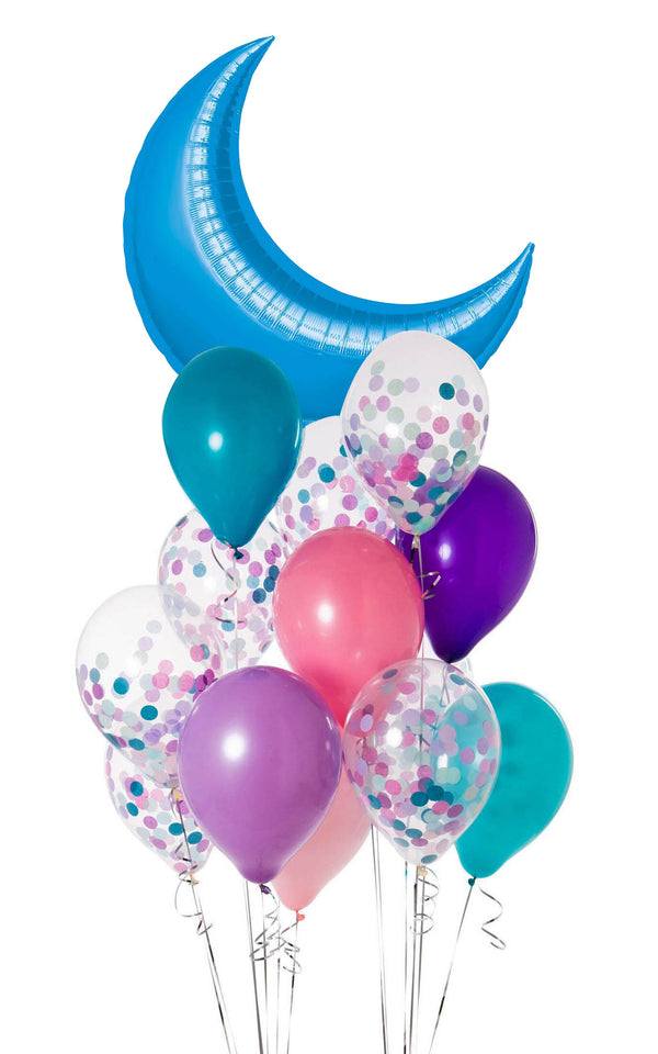 Turquoise blue Confetti Balloons