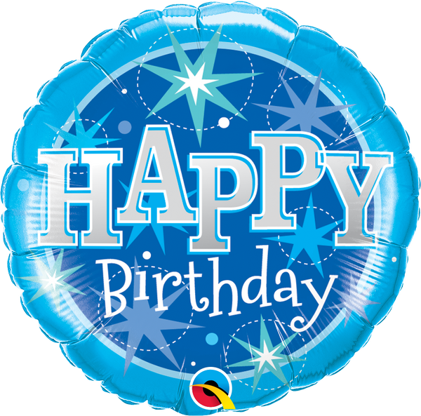 Birthday Blue Sparkle Balloon