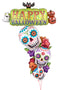Stacking Sugar Skulls Halloween Banner with Foil Weights