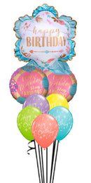 Boho Happy Bday Stay FabuLous Sparkle Balloon Bouquet