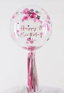 30inches  Confetti Personalized Balloon - PRE 0RDER 1day in Advance