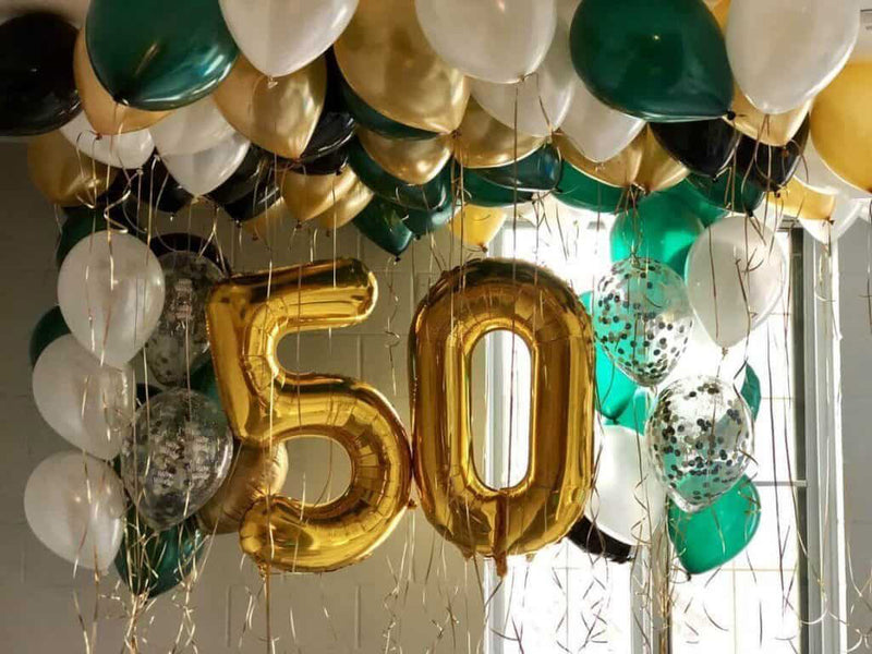 50th Golden Fabulous Balloon Package