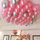 Pink and Silver Balloon Decoration
