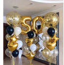 50th Gold and Silver Celebration Balloon Decor