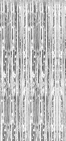 Matte Silver Foil Curtain  Fringe 1M x 2M