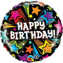 Round Foil Birthday Colorful Shooting Stars