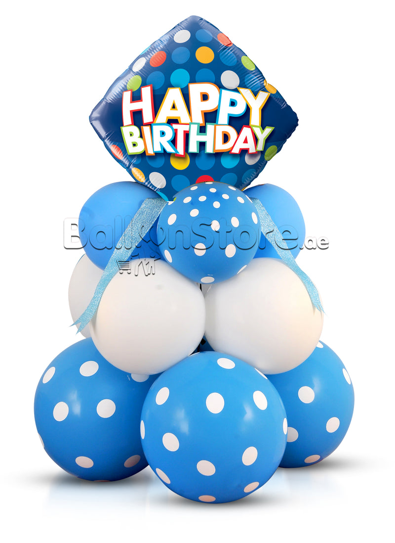 Happy Birthday Balloon Table Arrangement
