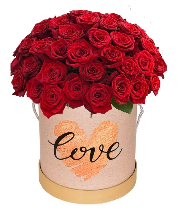 31 Red Roses in Love Box
