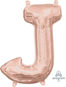 Jumbo Letter J Rose Gold - Helium Filled