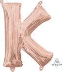 Jumbo Letter K Rose Gold - Helium Filled