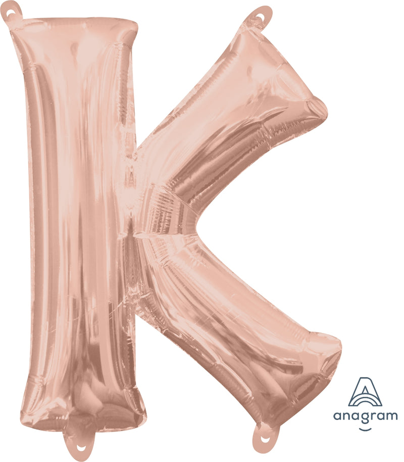 Jumbo Letter K Rose Gold - Helium Filled