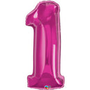 Number One Magenta Helium Filled