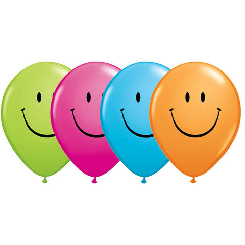 Assorted Smiley Face Balloons - 4 pcs