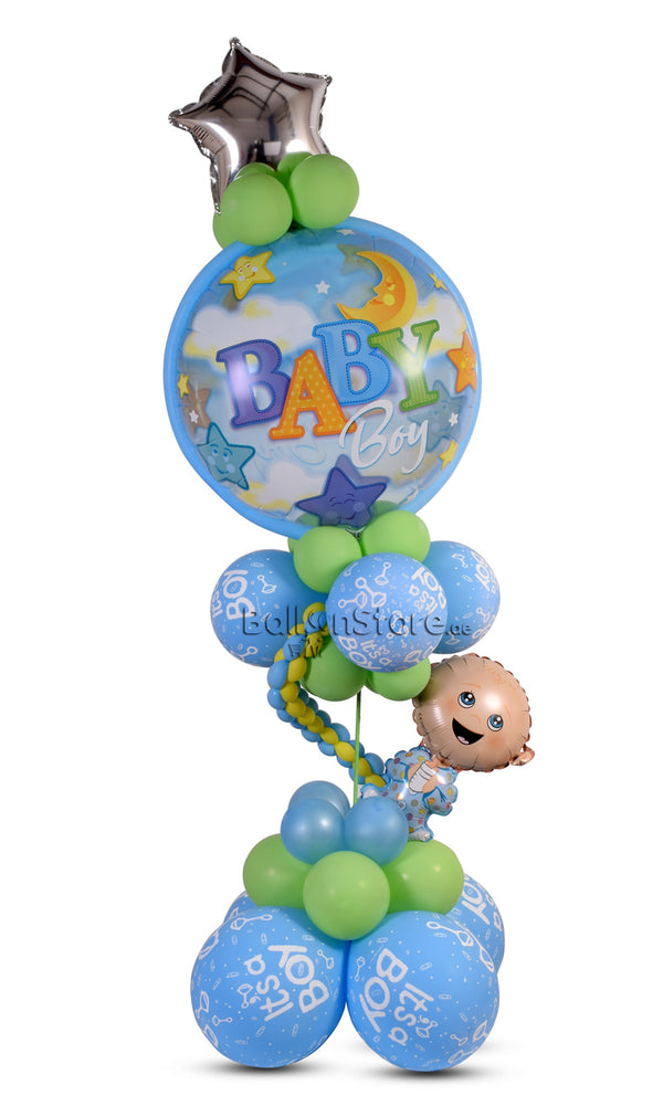 Baby Boy Moon & Stars Balloon arrangement