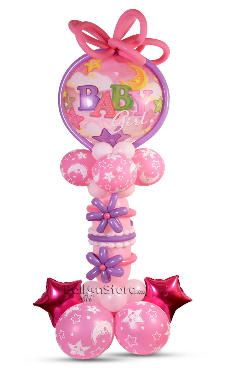 Baby Girl Balloon Arrangement.