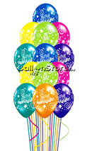 Anniversary Star Swirls  Balloon Bouquet- 15 pcs