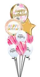 Happy Birthday Gems Orbz Pastel Simply Agate Bouquet With weight