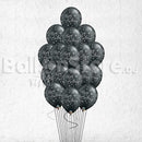 Elegant Black Sparkle Birthday Balloon Bouquet - 15count