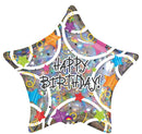 Happy Birthday Stars Jumbo Holographic