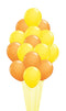 Yellow & Orange Balloon Bouquet- 15 pcs. with weight