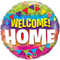 Round Foil Welcome Home Pennants