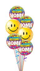 Welcome Home Balloon Bouquet - 6 Balloons with weight