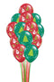 Santa & Christmas Tree Balloon Bouquet  - 15count