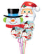 Jolly Saint Nick And SnowMan Christmas Balloon Bouquet