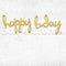 Script happy b-day Gold Air-Filled Foil Balloon Banner Air-Filled - NON FLYING