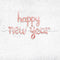 SMALL Script Happy New Year RoseGold Air-Filled Foil Balloon Banner Air-Filled - NON FLYING