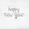 SMALL Script Happy New Year Silver Air-Filled Foil Balloon Banner Air-Filled - NON FLYING