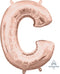 16inch Letter C Rose Gold - NON FLYING Air-Filled Only