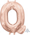 16inch Letter Q Rose Gold - NON FLYING  Air-Filled Only