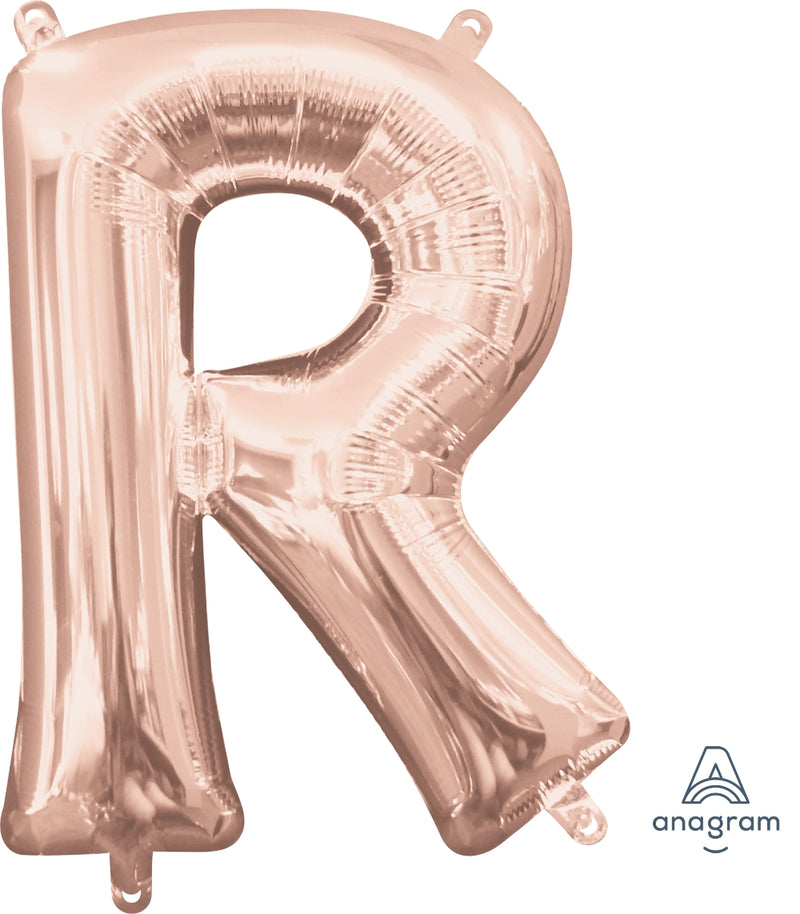 16inch Letter R Rose Gold - NON FLYING  Air-Filled Only