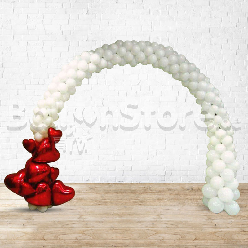 6meter Classic White Love Balloon Arc 3DAYS NOTICE - Not Possible For Delivery