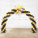8meter Classic Golden Silver & Black StarBlast  Balloon Arch  - 3DAYS NOTICE - Not Possible For Delivery