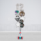 Any Two Number Astronaut Iridescent Birthday Big Balloon Bouquet with  Space Ship Foil as Weights