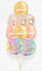 Birthday Pastel Ombre & Stars Big Lil Dots Confetti Balloon Bouquets
