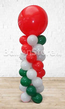 Christmas Color Standard Balloon Pillar with 30inches  Latex as topper