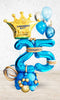 Golden Crown Any Number Balloon Arrangement with Custom Text