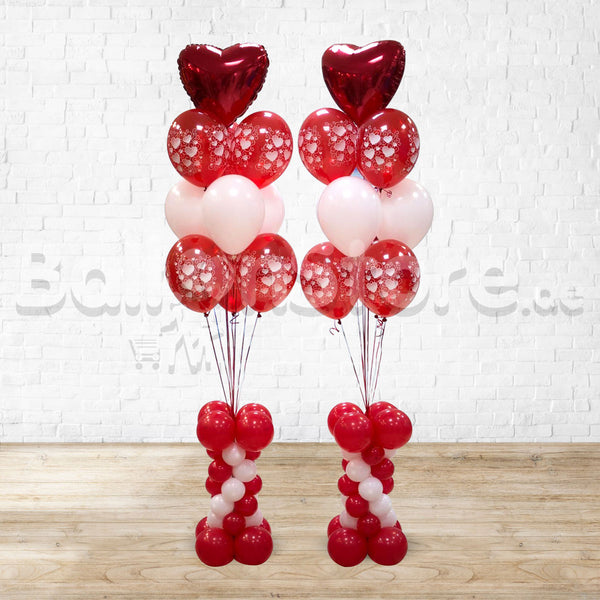 HeartLove Midi Roman Balloon Pillar Balloon Arrangement