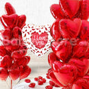 Red Heart All Foil Classic Balloon Decoration